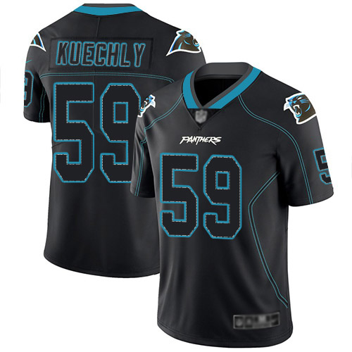 Carolina Panthers Limited Lights Out Black Men Luke Kuechly Jersey NFL Football #59 Rush->carolina panthers->NFL Jersey